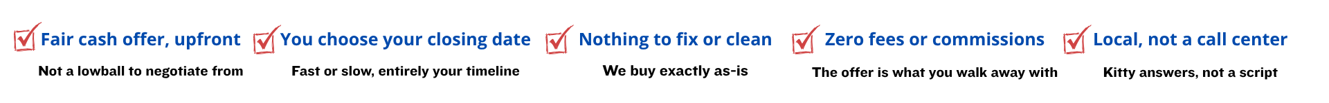 American Hero Properties trust promises: fair cash offer, you choose your closing date, no repairs, zero fees, local family-owned